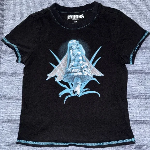 Black & Blue TrickFairy Baby Tee 🧚🏻‍♀️🩵 - Picture 2 of 4
